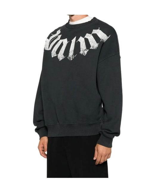 Palm Angels Black Long-Sleeve Sweatshirt for men