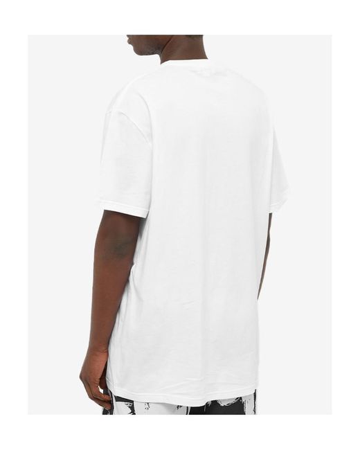 McQueen White Logo Printed Crewneck T-Shirt for men
