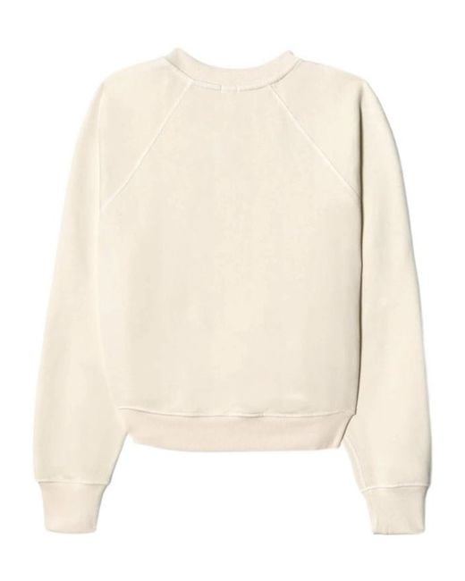 Re/done White Crew-Neck Sweatshirt