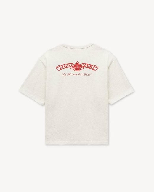 KENZO White Paris Emblem' Loose T-Shirt