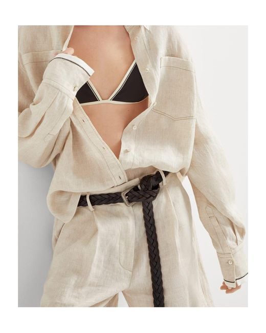 Brunello Cucinelli Gray Contrasting-Trim Bikini Briefs