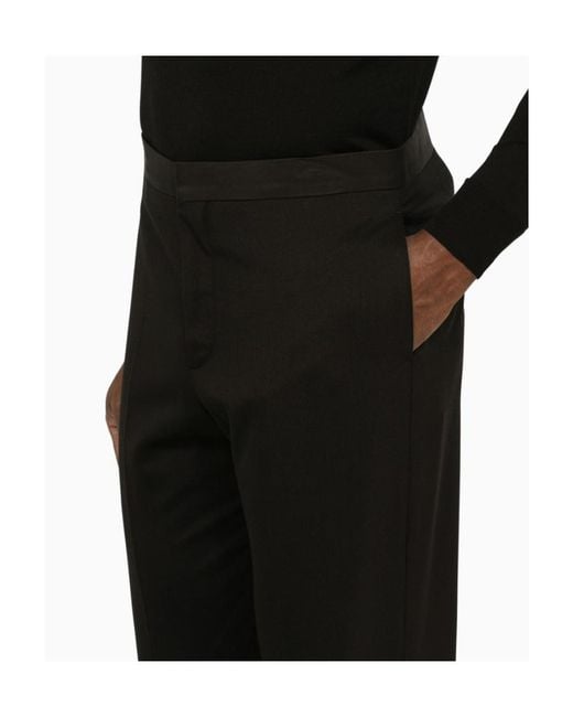 Off-White c/o Virgil Abloh Black Straight Leg Tailored Trousers for men
