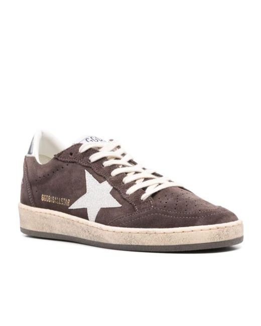 Golden Goose Deluxe Brand Brown Ball Star Low-Top Sneakers