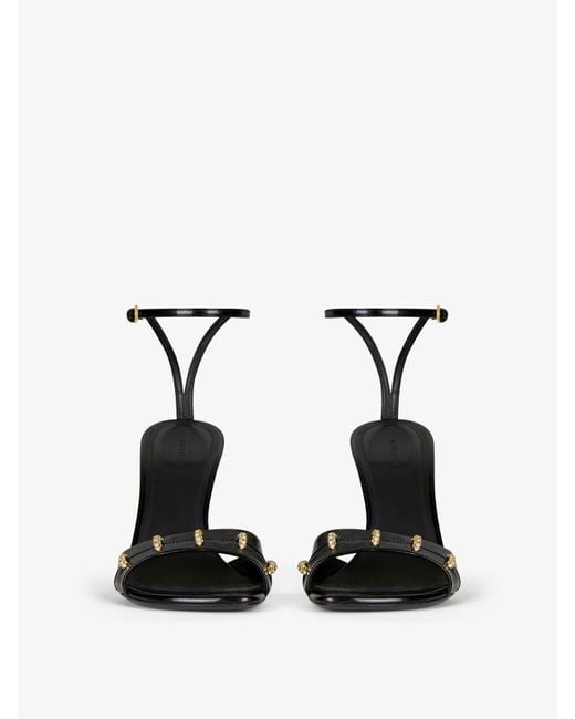 Givenchy Black Embellished Stitch Sandals