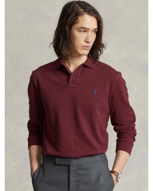 Polo Ralph Lauren Pony Embroidered Long-Sleeved Polo Shirt for men