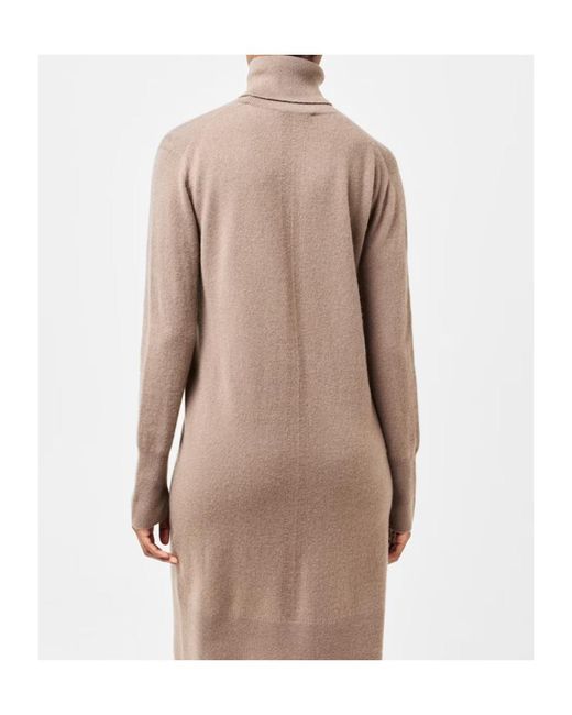 Joseph Brown High-Neck Long-Sleeved Dress