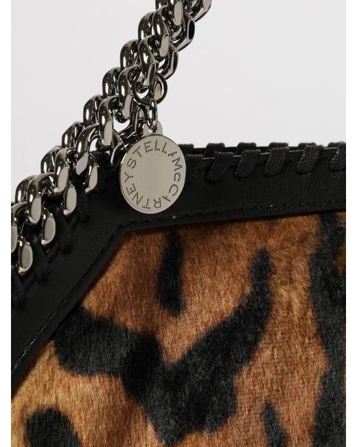 Stella McCartney Brown Mini Falabella Printed Chained Tote Bag
