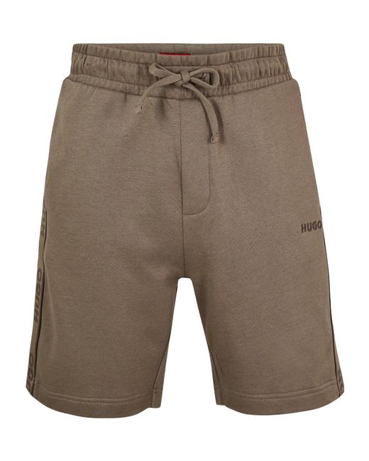 Boss Gray Logo Drawstring Shorts for men