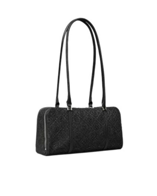 Tory Burch Black Small T Monogram Embellished Satchel Bag