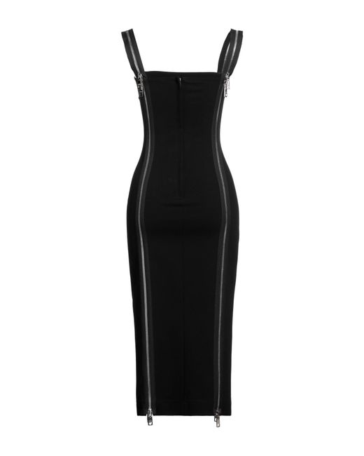 Dolce & Gabbana Black Solid Color Sleeveless Dress