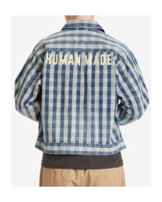 Human Made Blue Plaid Work Jacket for men
