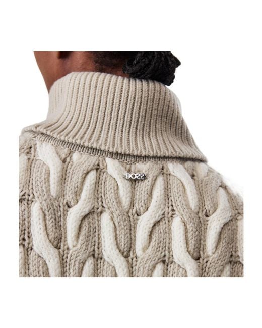 Boss Gray Simple Knitted Sweater