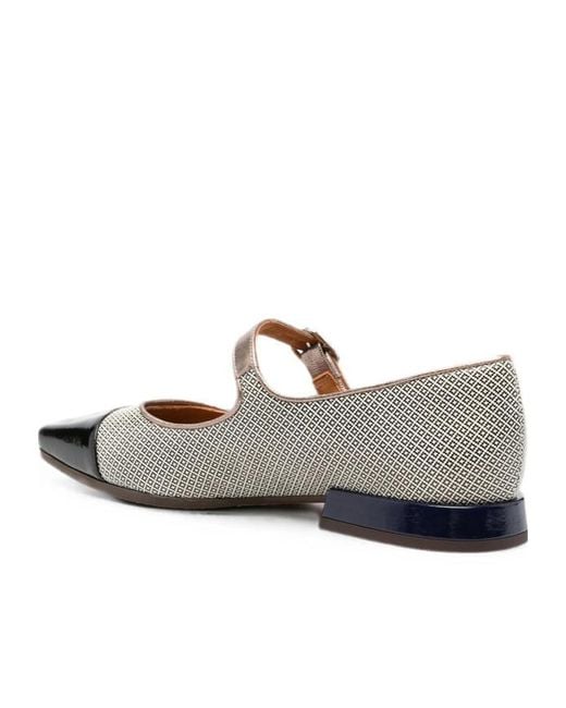 Chie Mihara White Square-Toe Flats
