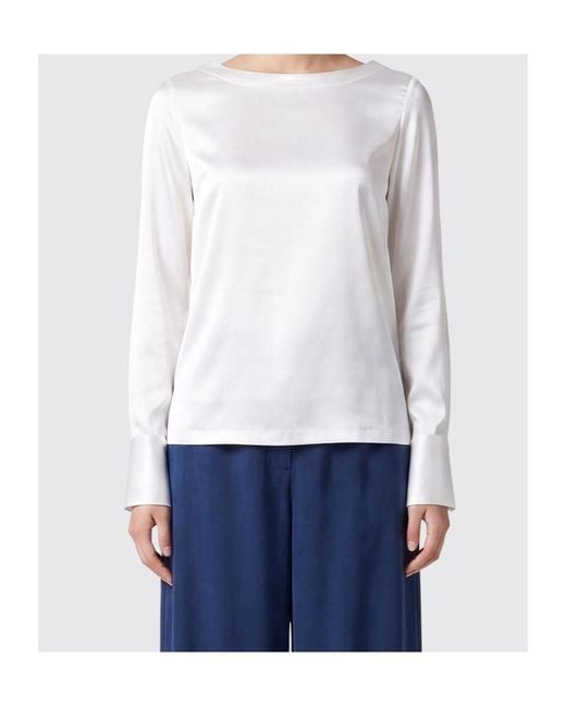 Mazzarelli White Long-Sleeved Shirt