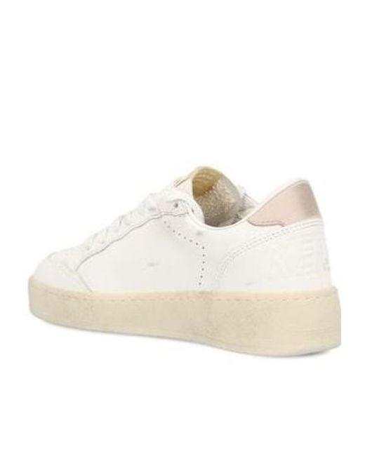 Golden Goose Deluxe Brand White Ballstar Lace-Up Sneakers