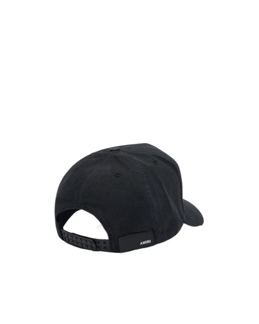 Amiri Black Ma Script Canvas Hat for men