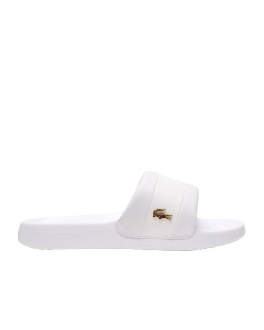 Lacoste White Chunky Slide Sandal for men