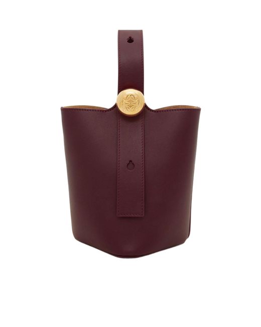 Loewe Purple Pebble Bucket Mini Bucket Bag