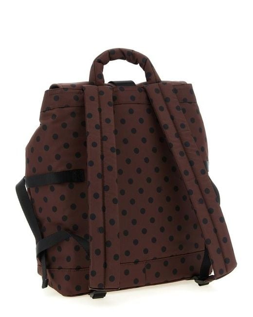 Ganni Brown Patterned Backpack