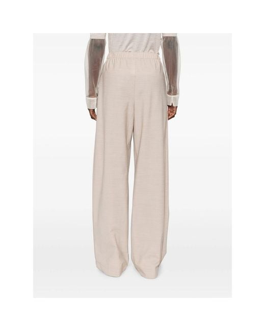 Fabiana Filippi White Elasticated Waistband Trousers