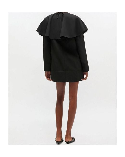 Ganni Black Circle Collar Dress