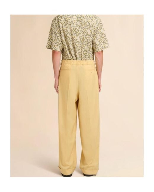 Marni Natural Tropical Pleated Trousers for men
