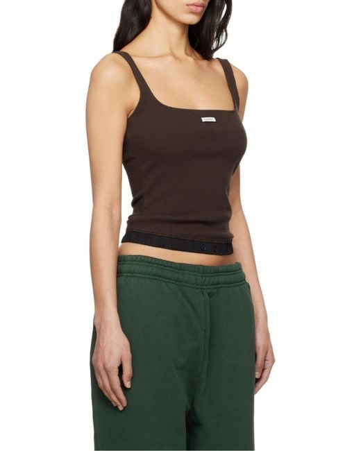 Entire studios Brown Lounge Ribbed Tank Top