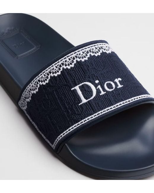 Dior Blue Dentelle Slide
