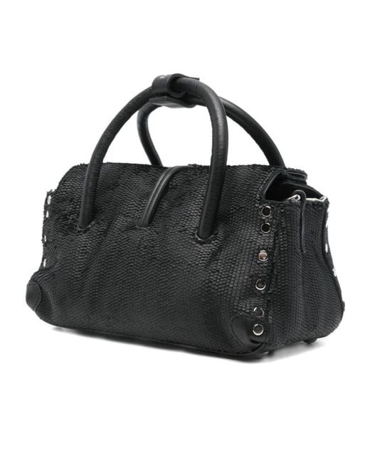 Zanellato Black Top Handle Shoulder Bag