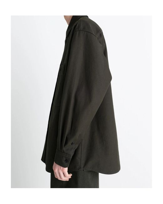 Lemaire Black Utility Overshirt for men