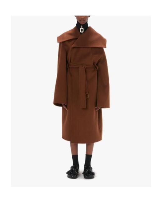 J.W. Anderson Brown Jw Anderson Belted Wrap Coat