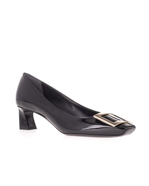 Roger Vivier Black Trompette Buckle Pumps