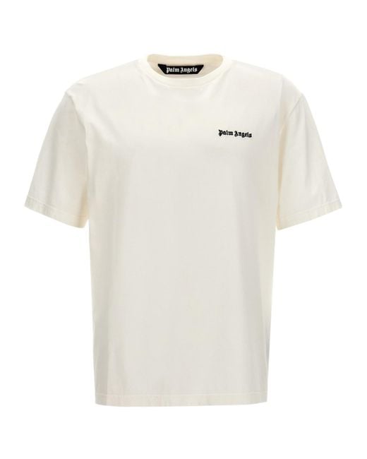 Palm Angels White 'Classic Logo' T-Shirt for men