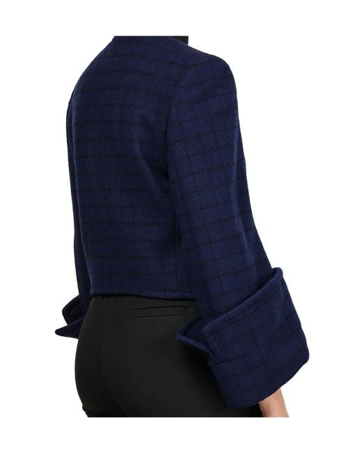 Chloé Blue Crew Neck Long-Sleeved Casual Jacket