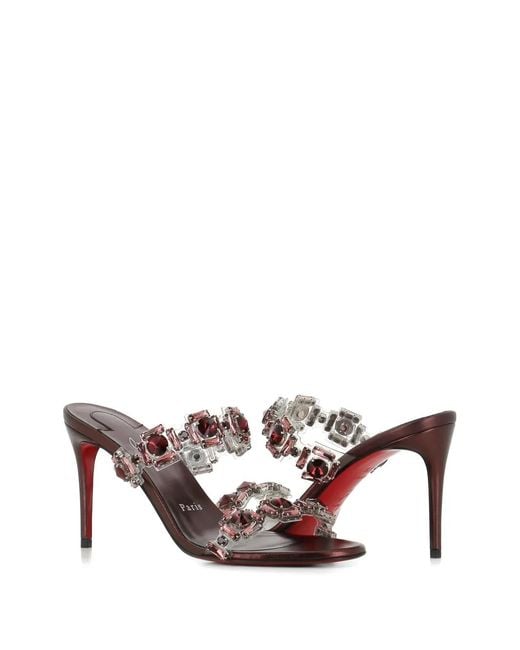 Christian Louboutin White Just Jewel Strap Sandals