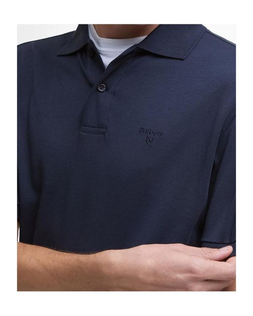 Barbour Blue Hylton Short-Sleeved Polo Shirt for men