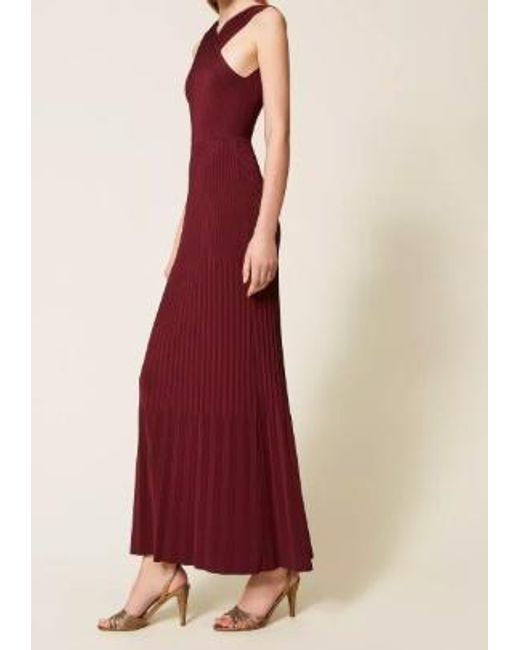 Twinset Purple Wrap Maxi Dress