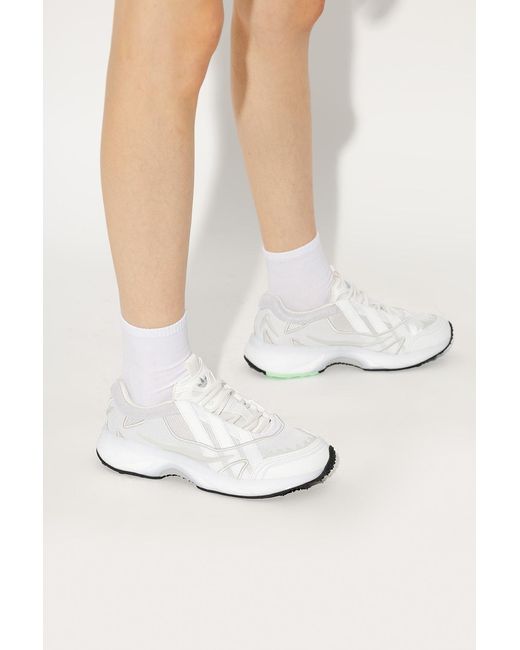 Adidas Originals White Xare Boost Lace-Up Sneakers for men