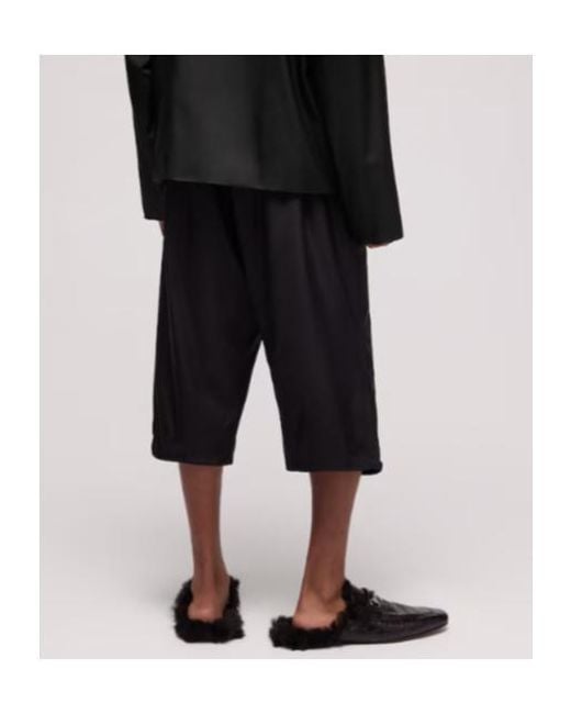 Gucci Black Technical Silk Poplin Bermuda for men