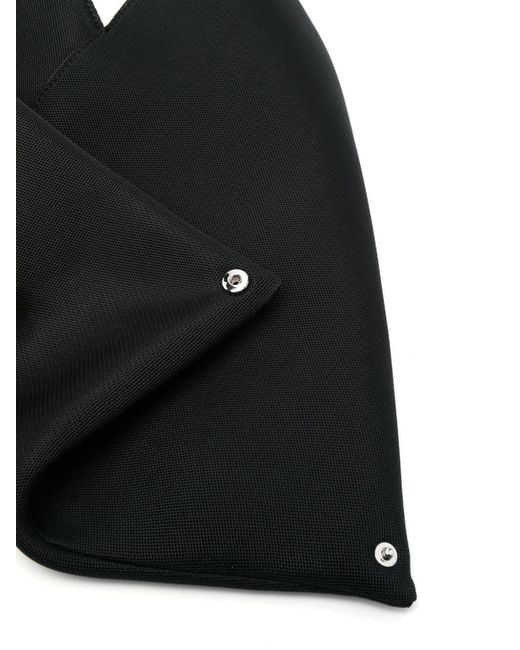 MM6 by Maison Margiela Black Small Japanese Open Top Tote Bag