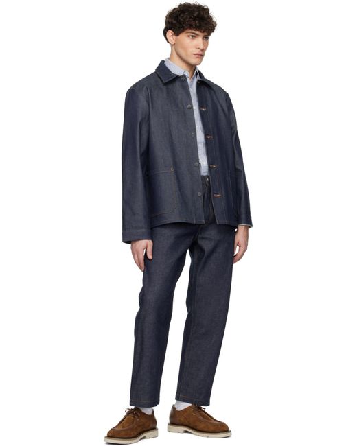 A.P.C. Blue Cotton Jeans for men