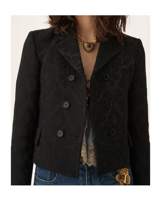 Chloé Black Double-Breasted Fitted Jacket