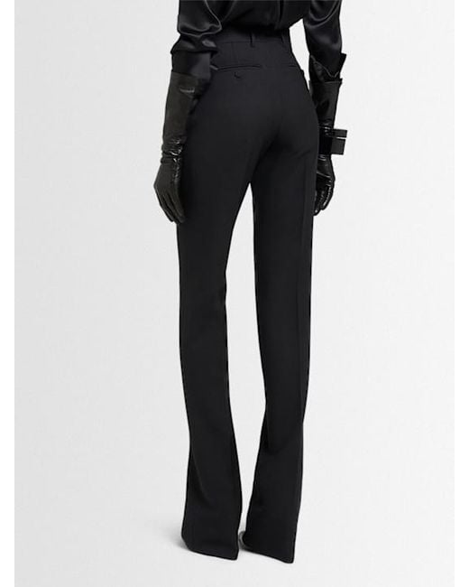 Tom Ford Black Virgin Wool Blend Twill Straight Pants