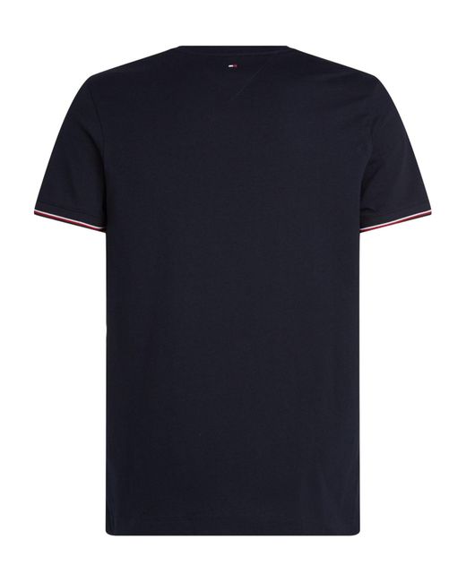 Tommy Hilfiger Blue Logo Short Sleeve T-Shirt for men