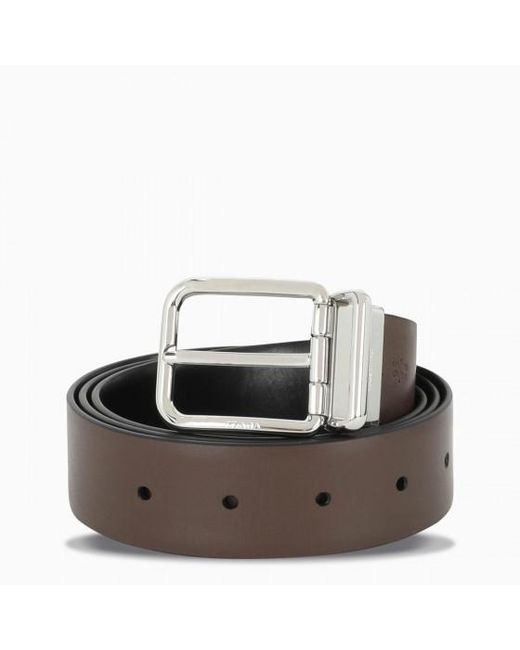 Prada Black Leather Buckle Belt for men