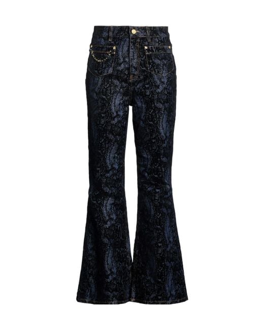Ganni Black Dark Denim Wide-Leg Pants