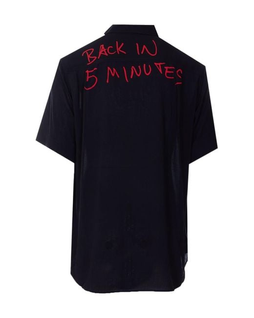 Vivienne Westwood Black Logo Printed Buttoned Shirt for men