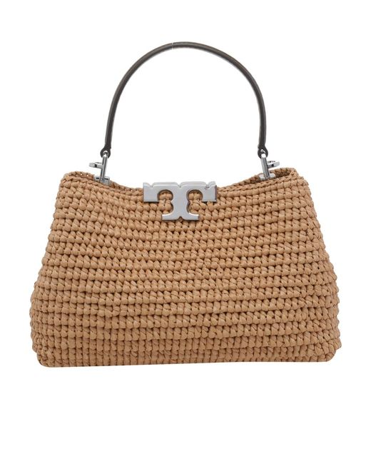 Tory Burch Brown Honeycomb Mini Satchel Bag