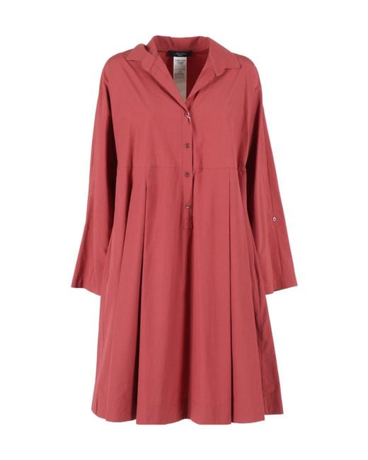 Weekend by Maxmara Red Long-Sleeved Midi Dress