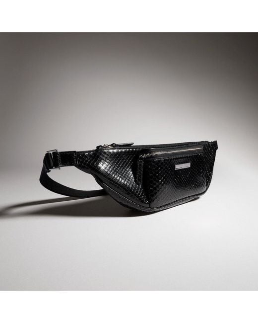 Gucci Black Flatpack Python Small Belt Bag for men